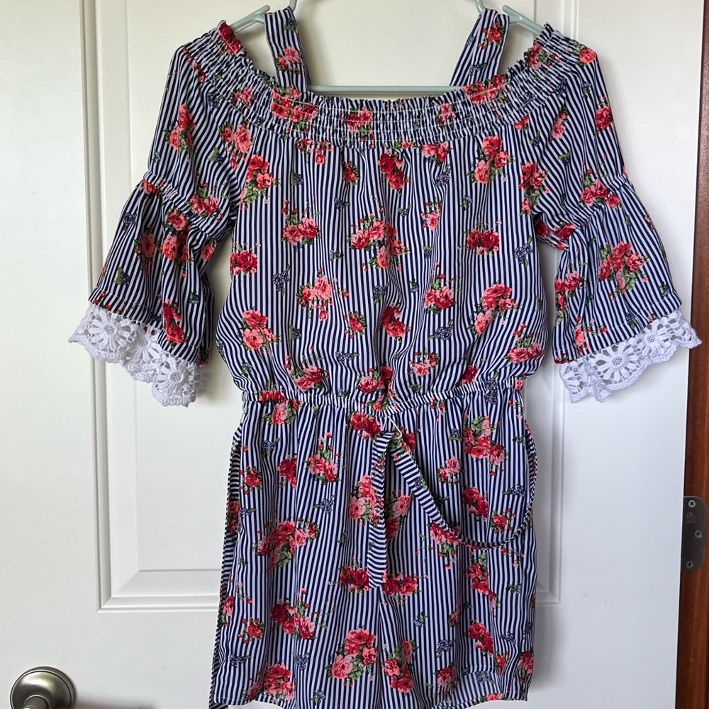 My Michelle Girls Striped Romper for Girls